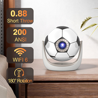 Mini projecteur portable CRE F1 LED Android 9 Coolita Linux 200 Lumens 4K Ready avec haut-parleurs intégrés, léger, pour home cinéma
