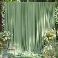 Voilages de fond de scène de mariage en polyester effet soie laiteuse, pour extérieur, anniversaire, arche suspendue, drapés de plafond de tente, fournitures de fête