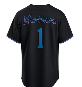 Camiseta de Béisbol Unisex con Nombre y Número Impresos y Cosidos, Manga Corta, 100% Poliéster, Uniforme Deportivo para Fanáticos - Product Image 2