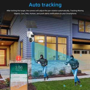 Caméra de sécurité 360 degrés enregistrement continu avec panneau solaire 4G carte Sim 10X ZOOM capteur CMOS pour la sécurité des entreprises à domicile - Product Image 6
