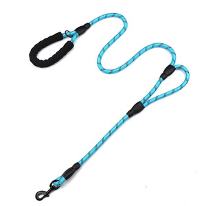 Correa de lujo para perros de alta resistencia, nailon reflectante grueso cómodo con asas dobles, acolchado de tráfico, dos dobles para entrenamiento - Product Image 6