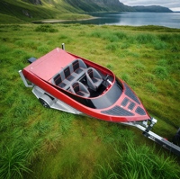 Bateau à réaction en aluminium OEM 4 places avec moteur in-bord pour la course fluviale et la pêche professionnelle