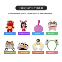 Boneka Plush Custom Maskot Perusahaan IP Kartun Boneka Kreatif Budaya Daerah Wisata Gantungan Kunci Logo Isi Kapas PP 10cm-300cm