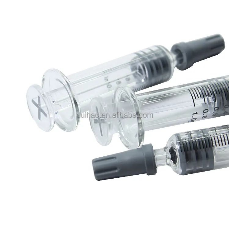 0.5ml1ml10cc10ml luer trượt/luer khóa thủy tinh dùng một lần ống tiêm cho tiêm