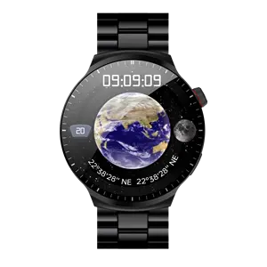 2024 produk baru jam tangan pintar kebugaran olahraga dial layar sentuh bentuk bulat ip67 tahan air pria dan wanita