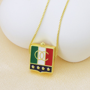 จี้โลหะเคลือบทอง 18K ประดับเพชรซิร์คอนรูปโล่สโมสรฟุตบอล <span class=keywords><strong>HD88</strong></span> สำหรับสร้อยข้อมือ สร้อยคอ ขายส่งอุปกรณ์ทำเครื่องประดับ - Product Image 4