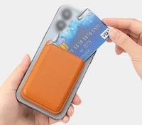 Offre Spéciale Portable en gros PU cuir carte sac magnétique portefeuille Mobile téléphone portable fente pour carte support support téléphone support pour Iphone