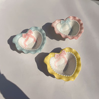 Bol pour chat en céramique de grand diamètre avec cœur transfrontalier Bol pour nourriture et riz pour chien pour les fêtes