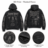 Sudadera con Capucha Personalizada con Estampado DTG, 100% Algodón, 420 g/m², Lavado Ácido Ligero, Estilo Desgastado, Talla Grande, Ropa Urbana para Hombre