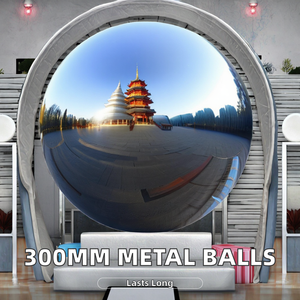 Esferas Redondas de Acero Inoxidable Espejado de 300 mm, Adorno Art Deco para Hogar y Jardín, Interior y Exterior - Product Image 2