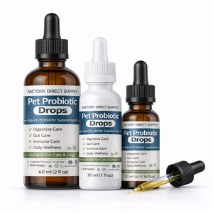 Supplément Probiotique Huile de Poisson pour Chiens et Chats OEM – Absorption Rapide, Soutien Immunitaire, Soulage les Flatulences, Soin de Santé pour Animaux de Compagnie - Product Image 1