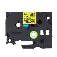 Compatible Frère Fluorescentes Blanches Cassette TZeC21 Noir sur Jaune Rubans Tz 9mm Tze Stratifié Ruban Adhésif