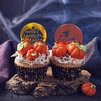 Fröhliches Halloween Anpassbarer Mini-Acryl-Cupcake-Topper für Halloween-Kuchendekoration