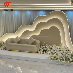 ฉากหลังอะคริลิค LED สำหรับงานแต่งงานแบบเรียบฉากหลังสำหรับตกแต่งเวทีงานแต่งงานที่อบอุ่น - Product Image 1