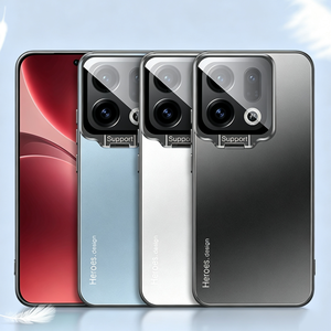 Étui de téléphone magnétique en métal avancé avec plaque arrière pour Oppo Find X9 Pro X8 Ultra X7 Ultra X6 avec support de film de protection d'objectif - Product Image 1