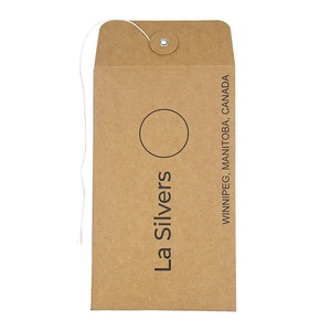 Enveloppe en papier cartonné avec logo personnalisé, papier kraft 250 g/m²/300 g/m², emballage pour café avec cordon à bouton, carte de vœux - Product Image 3