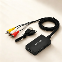 Convertisseur RCA mâle vers HDMI 1080P, adaptateur AV composite vers HD, prend en charge PAL/NTSC pour VCR/VHS/Xbox/PS1/STB