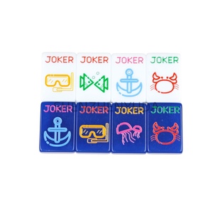 Jeu de Mahjong Créatif Thème <span class=keywords><strong>Plage</strong></span> d'Été Bleu Profond – Tuiles de Remplacement pour Soirées Mahjong - Product Image 2