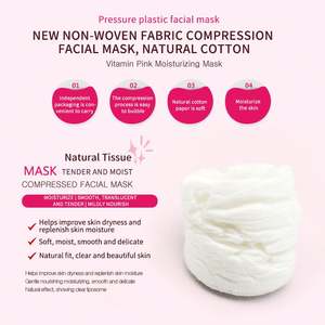 BIOAQUA Meilleures ventes Prix usine <span class=keywords><strong>Masque</strong></span> compressé en <span class=keywords><strong>tissu</strong></span> de coton pour le nettoyage simple du visage Produit cosmétique de beauté - Product Image 3
