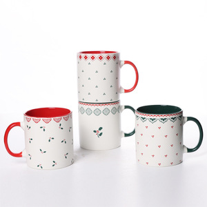 Taza navideña de cerámica de 630 ml, taza de café de gran capacidad con diseño festivo para parejas, regalo - Product Image 3