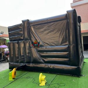 Location de fête de publicité commerciale Moonwalk Videur de mariage gonflable en PVC Maison de rebond <span class=keywords><strong>noire</strong></span> Château sautant gonflable - Product Image 5