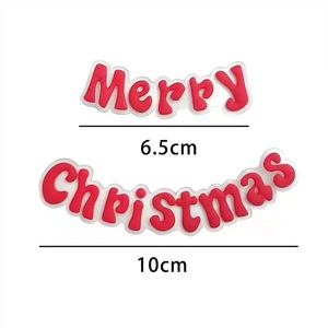 Décoration de gâteau de Noël : Père Noël couché dans la neige avec un simple message Joyeux Noël pour la décoration des desserts de fêtes - Product Image 4