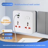 Multiprise USB Type-C avec 2 prises CA 13A et 1 port USB-C, adaptateur convertisseur 3 voies