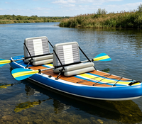 Kayak gonflable multifonctionnel en PVC stable, planche à pagaie tandem, planche de surf, portable, double place, pour usage familial en plein air
