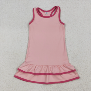 ชุดเดรสโยคะแขนกุดสำหรับเด็กผู้หญิงพี่น้อง ความยาวระดับเข่า - Product Image 4