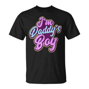 T-shirt I'm Daddy's Boy Nera Unisex per Adulti Girocollo Manica Corta Stampa Digitale Promozionale - Product Image 1