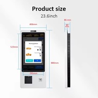Terminal de paiement tactile pour point de vente (PDV) de 24, 27 et 32 pouces, borne de commande automatique pour McDonald's, restauration rapide, kiosque de commande automatique pour KFC/restaurants