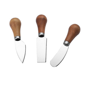 Stainless Steel Cheese Knife Set Acacia Wood Handle 6 Piece Durable Kitchen Tool For Cheese Butter Pizza Serving - Product Image 3