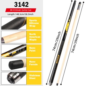 ไม้คิวเบรกจั๊มพ์ PREOAIDR 3142 BK3, ด้ามไม้เมเปิลคอมโพสิตเพื่อการเบรกและจั๊มพ์ที่ทรงพลังในเกมพูลบิลเลียด - Product Image 5