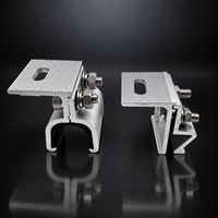 Support de montage de panneau solaire en aluminium, pince de fixation en L réglable, support de rail PV pour l'installation de panneaux photovoltaïques