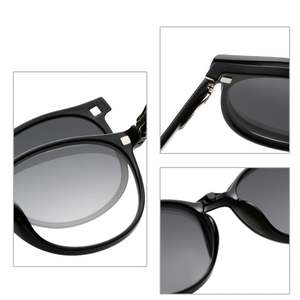 Gafas Ópticas Redondas de Moda 2025 con Logotipo Personalizado, Monturas con Clip Magnético Polarizado UV400 TR90 para Hombre y Mujer - Product Image 4