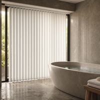 Stores verticaux en PVC de 89 mm avec lames de 3,5 pouces, résistants à l'humidité, pour la décoration intérieure moderne des fenêtres, taille personnalisée