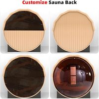 Sauna rond en cèdre rouge de haute qualité, populaire, pour l'extérieur, avec fenêtre panoramique en verre semi-circulaire, pour 4-5 personnes