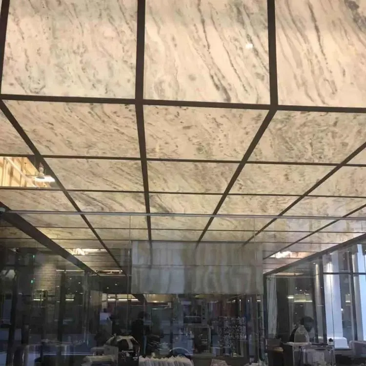 Factory price artificial translucent stone for restaurant ceiling decor