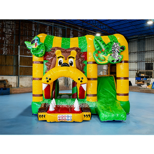 Castillo Inflable Comercial con Tobogán, Diseño de León de la Jungla, Castillo Inflable 3D con Animales para Niños, para Alquiler en Fiestas y Eventos - Product Image 2