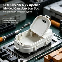 Boîtier de jonction ovale moulé par injection en ABS blanc OEM avec couvercle à clipser pour système de câblage électrique