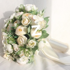Bouquet de mariée en fleurs de soie 10cm-30cm, style naturel, décoration de mariage, fleurs artificielles réutilisables haute simulation - Product Image 5