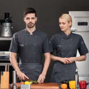 Double boutonnage Classique Unisex Cuisine Restaurant Baking Cafe Catering Cooking Chef Jacket Cook Uniform Chef - Product Image 5