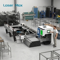 Découpeuse de tuyaux pneumatique CNC haute vitesse Laser Max 3D pour découpe de profilés en acier avec laser à fibre, machine de découpe de métaux compatible AI/BMP