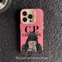 Coque de Téléphone Mobile PC Personnalisée en Pierre CP, Élégante et Tendance, Couleurs Argentées, pour iPhone 16 15 14 Pro Max