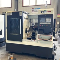 Petit tour Machine fraiseuse Mini meuleuse meuleuse métal précision TCK40 bar chargeur c axe CNC tour