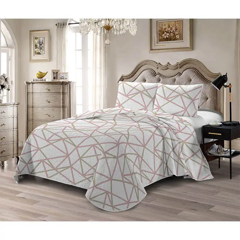 Fashion Full Size Comfortable Bed Spread Cotton Ultrasonic Quilt luxury bedsheets bedding sets
