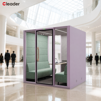 Cabine de travail modulaire portable pour studio d'enregistrement et bureau intérieur, avec isolation sonore