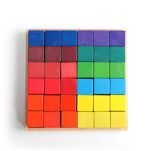 36 pièces de jouets éducatifs <span class=keywords><strong>en</strong></span> <span class=keywords><strong>bois</strong></span> <span class=keywords><strong>arc</strong></span>-<span class=keywords><strong>en</strong></span>-<span class=keywords><strong>ciel</strong></span> <span class=keywords><strong>Grimms</strong></span>, blocs de construction géométriques empilables - Product Image 6