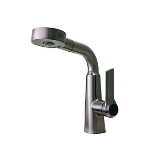 <span class=keywords><strong>Robinet</strong></span> de salle de bain gris anthracite relevable et extractible, <span class=keywords><strong>mitigeur</strong></span> chaud/froid à double jet pour lavabo - Product Image 1