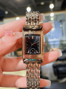 Reloj de cuarzo rectangular para mujer, con segunda manecilla pequeña, pulsera de acero inoxidable, elegante reloj de pulsera para ocasiones diarias y formales - Product Image 1